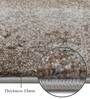 Brown and Cream Abstract Polypropylene 6 ft x 4 ft Machine Made Carpet
