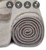Brown and Cream Abstract Polypropylene 6 ft x 4 ft Machine Made Carpet