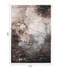 Brown and Cream Floral Polypropylene 6 ft x 4 ft Machine Made Carpet