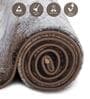 Brown and Cream Floral Polypropylene 6 ft x 4 ft Machine Made Carpet