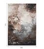 Brown and Cream Floral Polypropylene 7 ft x 5 ft Machine Made Carpet