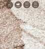Brown and Cream Floral Polypropylene 7 ft x 5 ft Machine Made Carpet