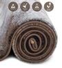 Brown and Cream Floral Polypropylene 7 ft x 5 ft Machine Made Carpet