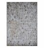 Brown and Cream Geometric 3x5 Feet Machine Made Carpet