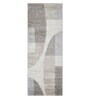 Brown and Cream Geometrical Polypropylene 5 ft x 2 ft Machine Made Runner