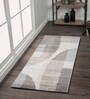 Brown and Cream Geometrical Polypropylene 5 ft x 2 ft Machine Made Runner