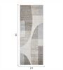 Brown and Cream Geometrical Polypropylene 5 ft x 2 ft Machine Made Runner