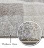 Brown and Cream Geometrical Polypropylene 6 ft x 4 ft Machine Made Carpet