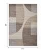 Brown and Cream Geometrical Polypropylene 6 ft x 4 ft Machine Made Carpet