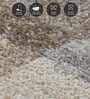 Brown and Cream Geometrical Polypropylene 6 ft x 4 ft Machine Made Carpet