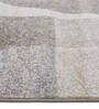 Brown and Cream Geometrical Polypropylene 7 ft x 5 ft Machine Made Carpet