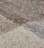 Brown and Cream Geometrical Polypropylene 9 ft x 6 ft Machine Made Carpet