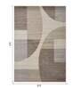 Brown and Cream Geometrical Polypropylene 9 ft x 6 ft Machine Made Carpet
