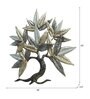 Brown And Gold Iron Etched Tree Metal Wall Art