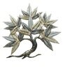 Brown And Gold Iron Etched Tree Metal Wall Art