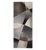 Brown and Grey Abstract Polypropylene 5 ft x 2.5 ft Machine Made Runner