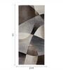 Brown and Grey Abstract Polypropylene 5 ft x 2.5 ft Machine Made Runner