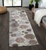Brown and Grey Geometric 2x3 Feet Machine Made Runner