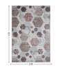 Brown and Grey Geometric 3x5 Feet Machine Made Carpet