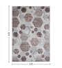 Brown and Grey Geometric 4x6 Feet Machine Made Carpet