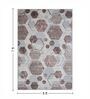Brown and Grey Geometric 5x7 Feet Machine Made Carpet