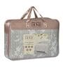 Brown and Grey Polyester Solid 200 GSM Double Bed Comforter