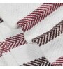 Brown And Maroon Cotton And Chenille Stripped 49X60 Inches Throw