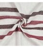 Brown And Maroon Cotton And Chenille Stripped 49X60 Inches Throw