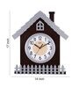 Brown And Silver Wooden Silent Sweep Mechanism Wall Clock