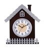 Brown And Silver Wooden Silent Sweep Mechanism Wall Clock