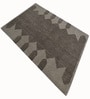 Brown Geometric Wool And Cotton 5 X 8 Ft Hand Tufted Carpet