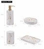 Brown and White Polyresin 4Pcs Bathroom Set