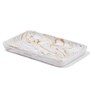 Brown and White Polyresin 4Pcs Bathroom Set