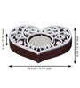 Brown and White Wooden  Tealight Candle Holder (10 Pcs)