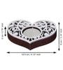 Brown and White Wooden  Tealight Candle Holder (8 Pcs)