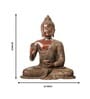Brown Antique Buddha Brass Religious Idol