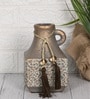 Brown Antique Vintage Rustic Charm Ceramic Amphora Shaped Vase