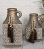 Brown Antique Vintage Rustic Charm Ceramic Amphora Shaped Vase
