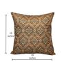 Brown Art Silk Chanderi Textured Floral 16x16 inches Cushion Covers (Set of 2)