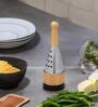 Brown Bamboo & Stainless Steel 1 Pc Grater
