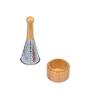 Brown Bamboo & Stainless Steel 1 Pc Grater