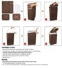 Brown Bamboo Laundry Basket