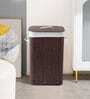 Brown Bamboo Laundry Basket