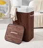 Brown Bamboo Laundry Basket