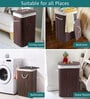 Brown Bamboo Laundry Basket