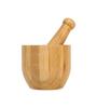 Brown Bamboo Mortar And Pestel Set