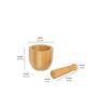 Brown Bamboo Mortar And Pestel Set
