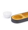Brown Bamboo Oval Snacks Platter With Bowl