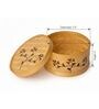 Brown Bamboo Square Box With Lid