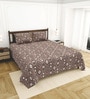 Brown Bedsheet 220 Tc Cotton King Bedsheet With 2 Pillow Covers